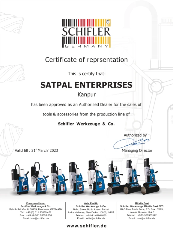 Schifler - Distributor Certificate