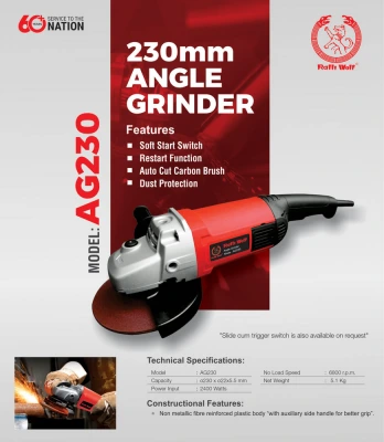 Ralli Wolf 230mm Angle Grinder AG230